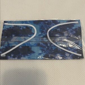 Blue Tie-Dye Face Mask